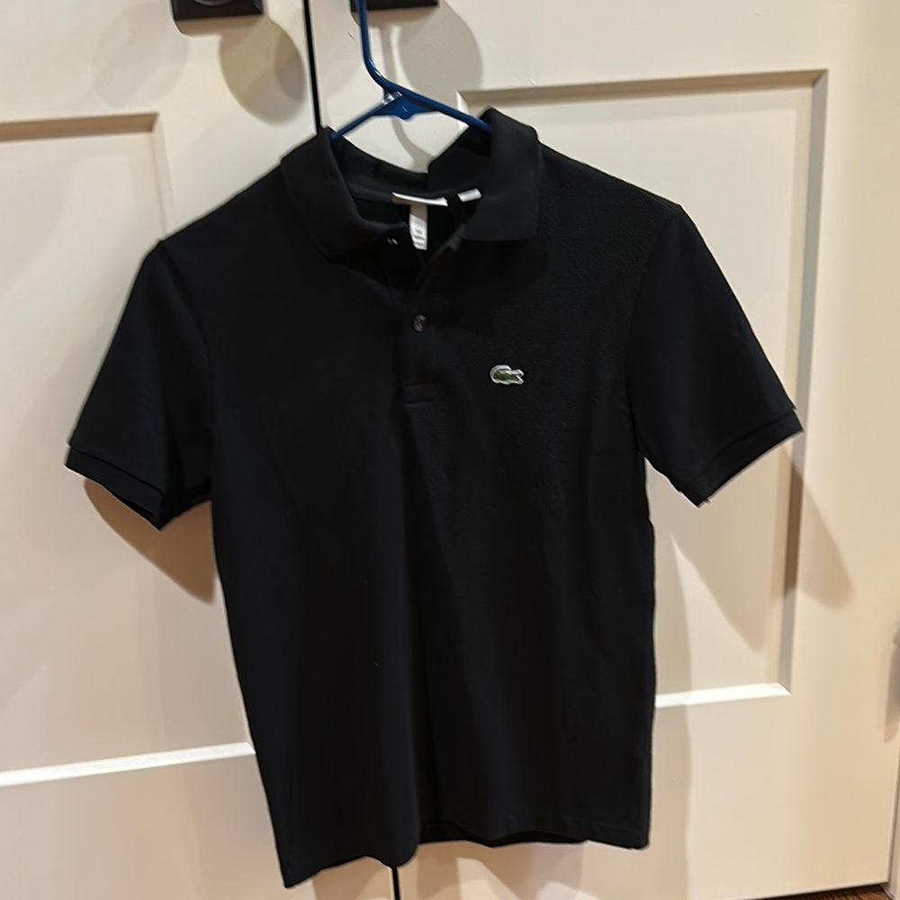 Lacoste Kids Black Polo Shirt- size youth 14